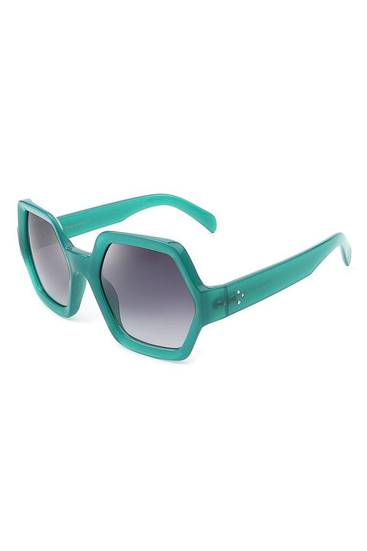 Square Oversize Geometric Hexagonal Sunglasses