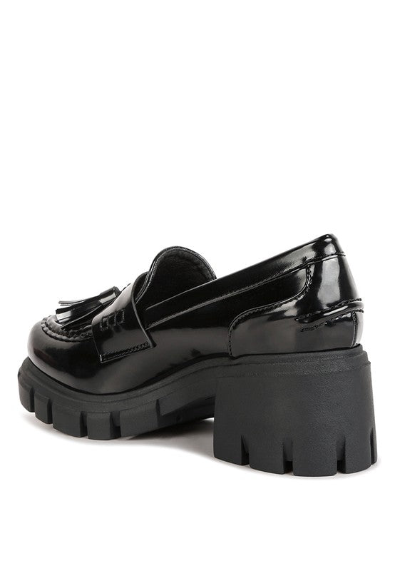 Jonah Tassels Detail Chunky Loafers - Blue Blitz Boutique