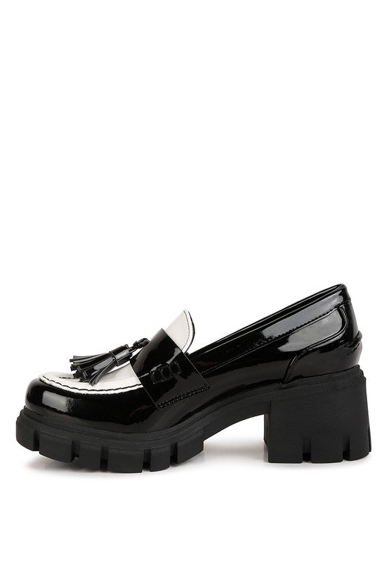 Jonah Tassels Detail Chunky Loafers - Blue Blitz Boutique