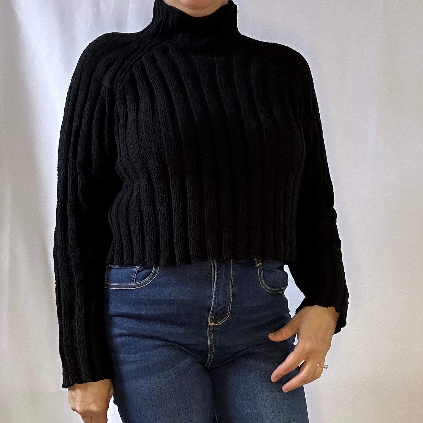 Bella-Black Pull Over Sweater