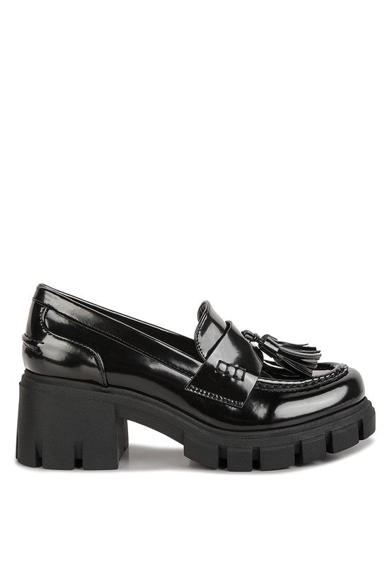 Jonah Tassels Detail Chunky Loafers - Blue Blitz Boutique